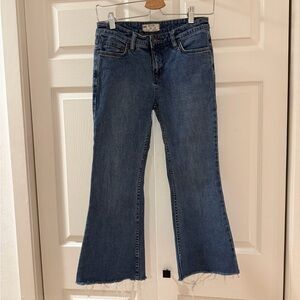 Free People We The Free Major Leagues Mid-Rise Cropped Flare Jeans